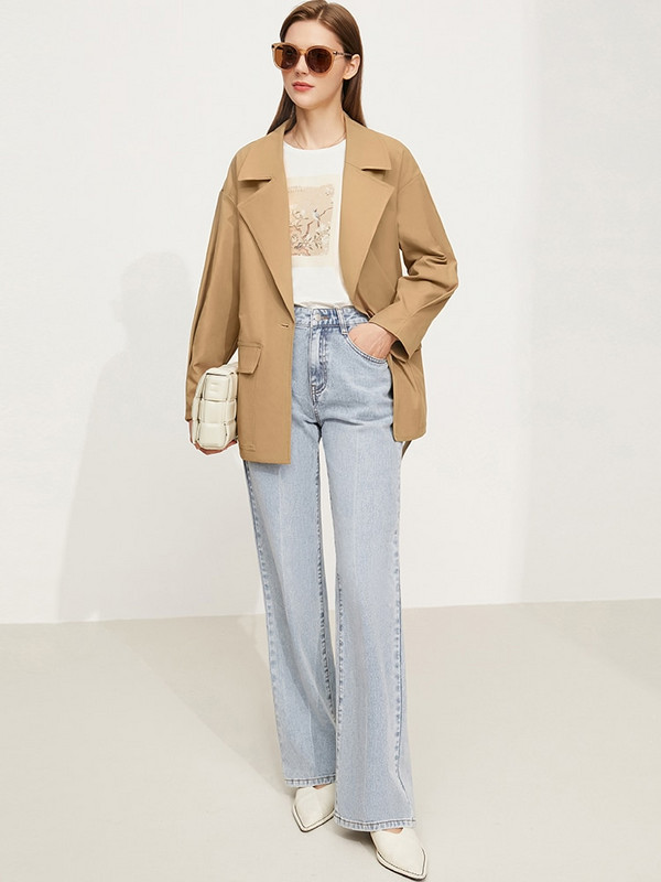 Amii Minimālisms Trenčs Sievietēm Elegants Viena Poga Sashes Jakas Rudens Ziemas Jaka Sieviešu Vējjaka 12130173