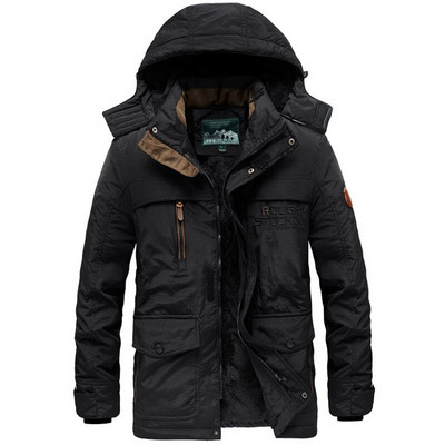 Ανδρικό μπουφάν χειμωνιάτικο parka Ανδρικό βελούδινο Ανδρικό με κουκούλα Windbreaker παλτό ανδρικό casual ζεστό παλτό παλτό Αποσπώμενο καπέλο L-6XL 8186