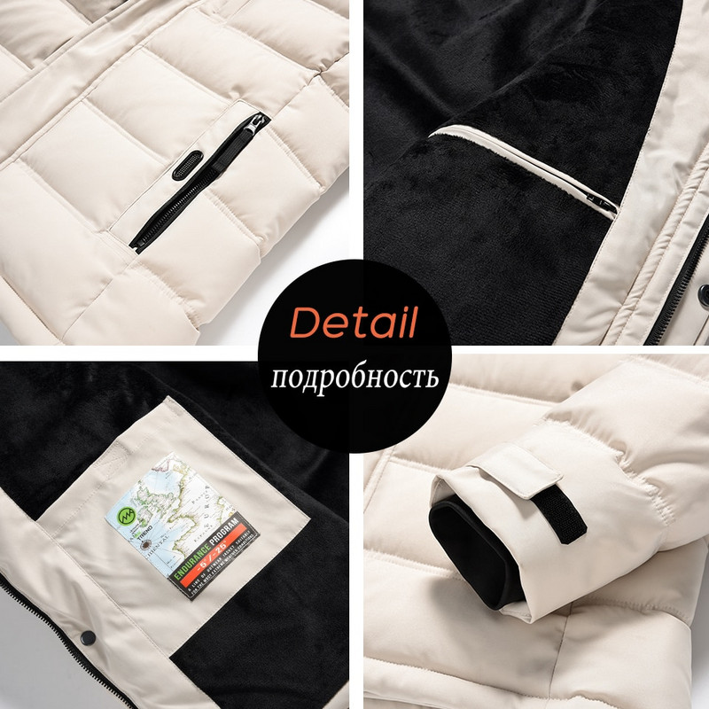 Vīriešu ziemas jauns klasisks ikdienas ūdensizturīgs silts biezs flīsa parkas jaka mētelis vīriešu rudens virsdrēbes vintage cepure kabata parka vīriešiem