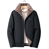 Ανδρικά 2022 Μόδα Casual Μονόχρωμα Παλτό Φθινοπωρινό Χειμώνα Αντιανεμικό Ζεστό Παχύ Fleece Μπουφάν Ανδρικά Εξωτερικά Ενδύματα Κλασικό Μπουφάν για εξωτερικούς χώρους