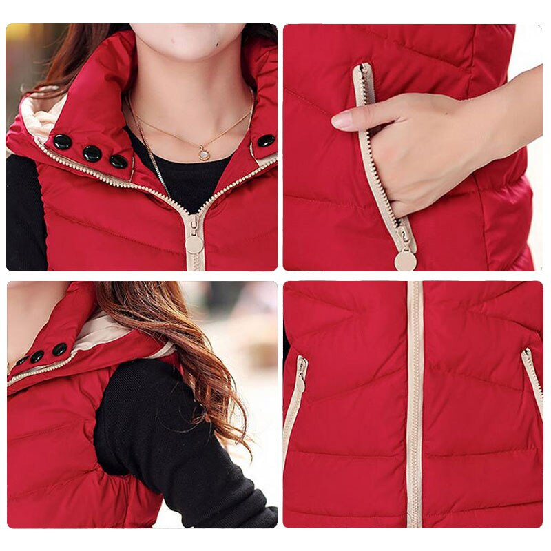 Lusumily Sieviešu ziemas veste Vestes 2022 Jakas jaka gadījuma slaids, īpaši silti bezpiedurkņu parka virsdrēbes Sieviešu mētelis