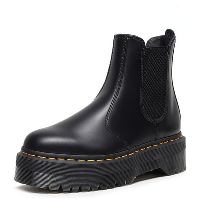 Balti sieviešu zābaki ar platformu Sieviešu ikdienas apavi  biezas zoles dāmu meiteņu sieviešu kaujas puszābaki