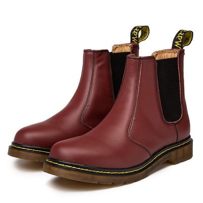 Sieviešu Chelsea  zābaki, 2022. gada rudens ziemas tendences unisex puszābaki ar biezu zoli, Marton melni zābaki vīriešiem