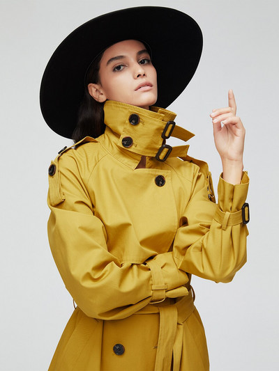 Cinemore 2022 Jaunums rudens top mētelis sieviešu divkāršām garajām virsdrēbēm sievietēm augstas kvalitātes virsjaka sievietēm 9003