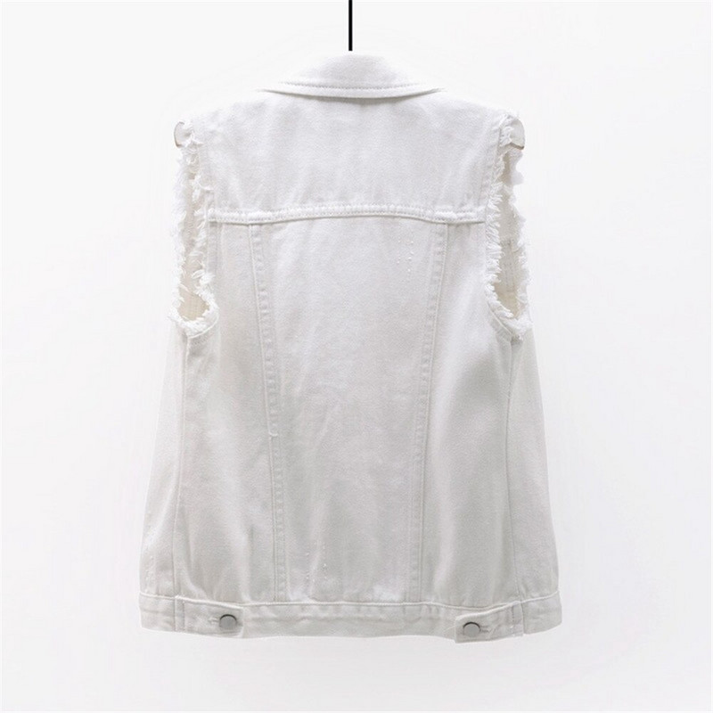 Sieviešu ikdienas mēteļi bez piedurknēm, veste, 2022. gada nolaižama apkakle, vienrindas džinsa topi, nobružāts malas kabatas jaka 2XL-5XL