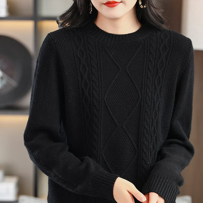Džemper s dolčevitom Ženska zima 2022. Džemperi od kašmira Odjeća Pleteni pulover od 100% merino vune Korejski modni džemperi y2k