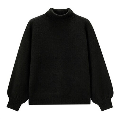 Giordano sieviešu džemperi ar biezu, nolaižamu plecu džemperi ar augstu kakla apkakli, brīvi silti džemperi 05351657