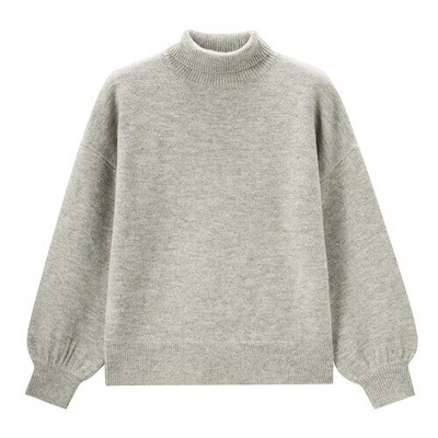 Giordano sieviešu džemperi ar biezu, nolaižamu plecu džemperi ar augstu kakla apkakli, brīvi silti džemperi 05351657