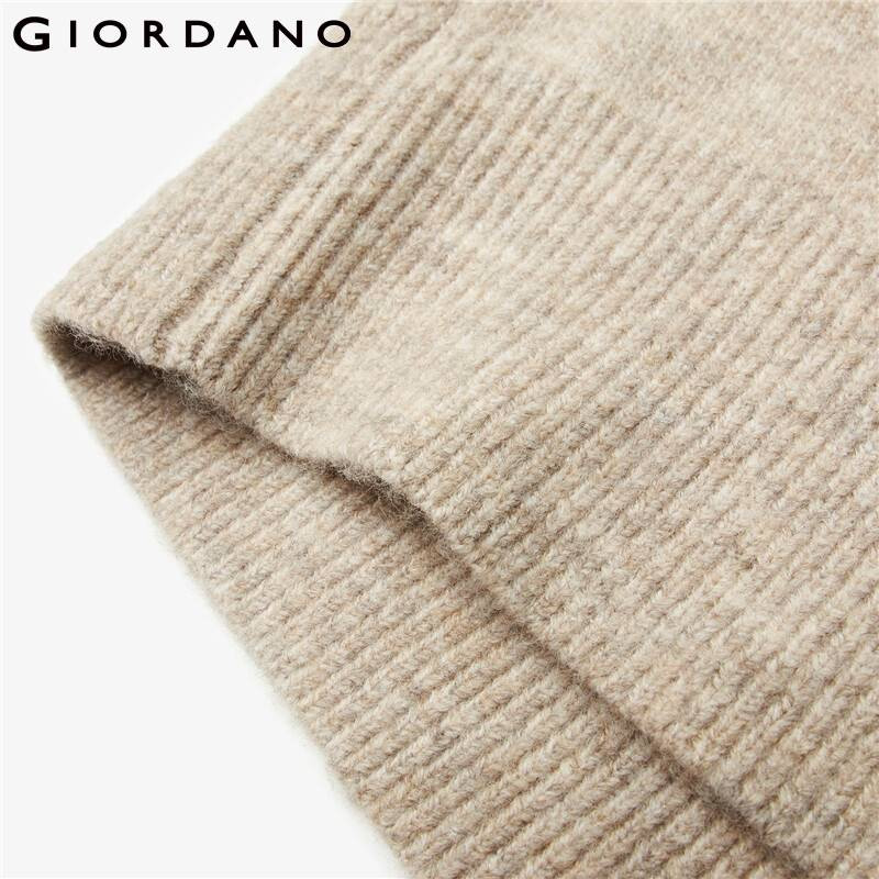 Giordano sieviešu džemperi ar biezu, nolaižamu plecu džemperi ar augstu kakla apkakli, brīvi silti džemperi 05351657