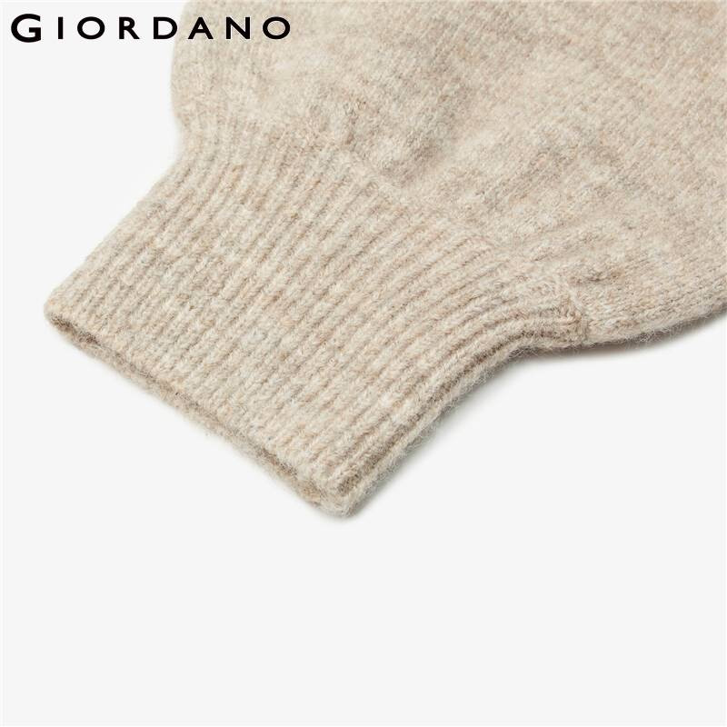 Giordano sieviešu džemperi ar biezu, nolaižamu plecu džemperi ar augstu kakla apkakli, brīvi silti džemperi 05351657