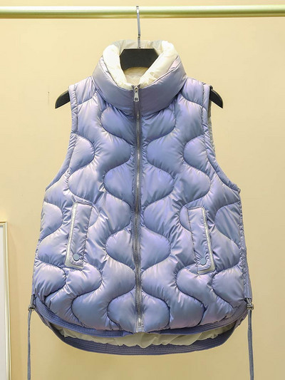 PinkyIsBlack 2022. gada silts sieviešu dūnu kokvilnas veste mētelis ziemai, jauns sieviešu ikdienas savelkamās aukliņas veste bez piedurknēm, īsa veste