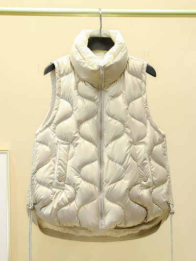 PinkyIsBlack 2022. gada silts sieviešu dūnu kokvilnas veste mētelis ziemai, jauns sieviešu ikdienas savelkamās aukliņas veste bez piedurknēm, īsa veste