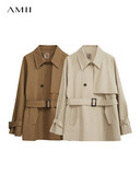 Amii Μινιμαλισμός Φθινοπωρινή καμπαρντίνα για Γυναικείες Κομψές Πέτο Πέτο Γυναικείο Μπουφάν Vintage Παλτό Windbreaker Γυναικεία ρούχα 12141212