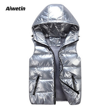 Aiwetin Winter Bright Color Γιλέκο Γυναικείο γιλέκο Γιλέκο σακάκι BodyWarmer Ελαφρύ Αντιανεμικό Παλτό Χειμερινό ύφασμα