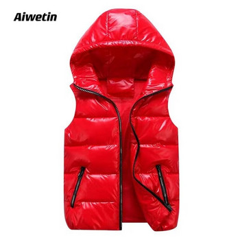 Aiwetin Winter Bright Color Γιλέκο Γυναικείο γιλέκο Γιλέκο σακάκι BodyWarmer Ελαφρύ Αντιανεμικό Παλτό Χειμερινό ύφασμα