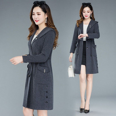 Sieviešu 2022. gada pavasara rudens, garais modes mētelis Sieviešu ikdienas brīvs vējjakas Sieviešu virsjakas ar kapuci Z19