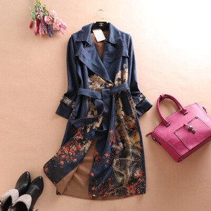 2022. gada pavasaris, jauns sieviešu mētelis ar M top ceļgaliem, sieviešu vējjaka, gara rudens josta, zamšādas ar garām piedurknēm sieviešu mētelis