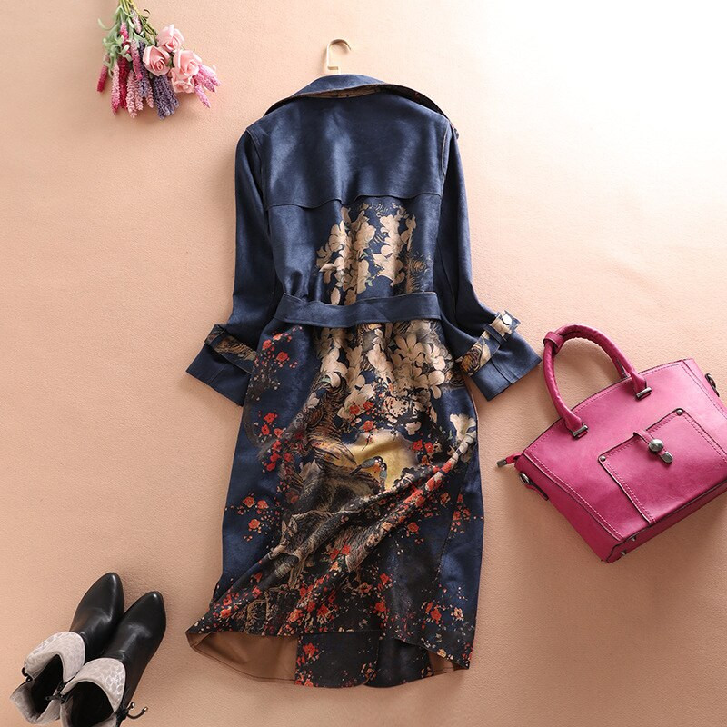 2022. gada pavasaris, jauns sieviešu mētelis ar M top ceļgaliem, sieviešu vējjaka, gara rudens josta, zamšādas ar garām piedurknēm sieviešu mētelis