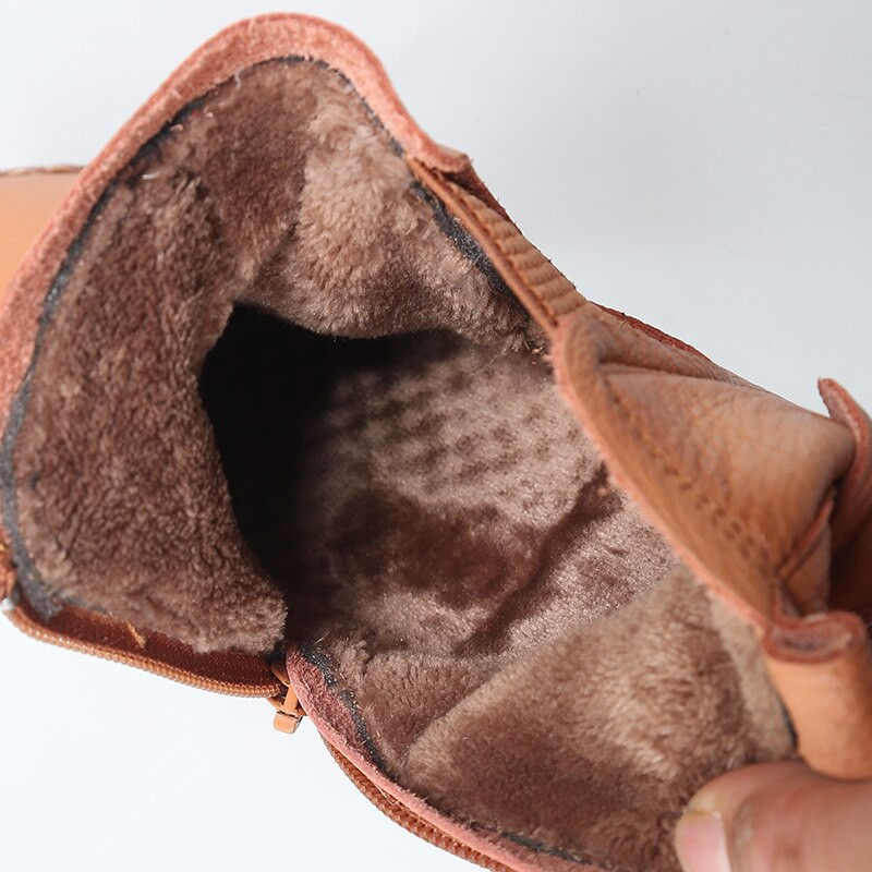  παπούτσια Γυναικείες μπότες 2022 Φθινοπωρινή Χειμερινή Μόδα Χειροποίητα Μποτάκια Ζεστά μαλακά υπαίθρια casual Flat παπούτσια Γυναικεία