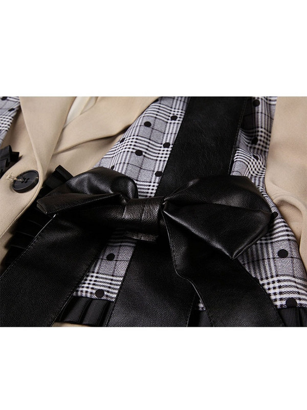 2022. g. sieviešu priekšgala mētelis, brīvs, vienrindas retro ielu apģērbs, modes raibs, viltots divu gabalu vējjaku virsdrēbju topi