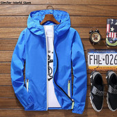 Īpaši viegla vīriešu vasaras jaka ar kapuci Īpaši plāns vējjaka kažokādas sauļošanās līdzeklis, ūdensizturīgs pludmales ikdienas jakas