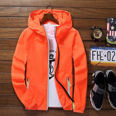 Īpaši viegla vīriešu vasaras jaka ar kapuci Īpaši plāns vējjaka kažokādas sauļošanās līdzeklis, ūdensizturīgs pludmales ikdienas jakas