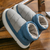 Sieviešu ziemas siltie zābaki 2022. gada pūkainas kokvilnas apavi sievietēm āra ūdensnecaurlaidīga platforma, neslīdoši pūkaini sieviešu puszābaki