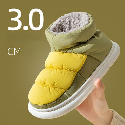 Sieviešu ziemas siltie zābaki 2022. gada pūkainas kokvilnas apavi sievietēm āra ūdensnecaurlaidīga platforma, neslīdoši pūkaini sieviešu puszābaki