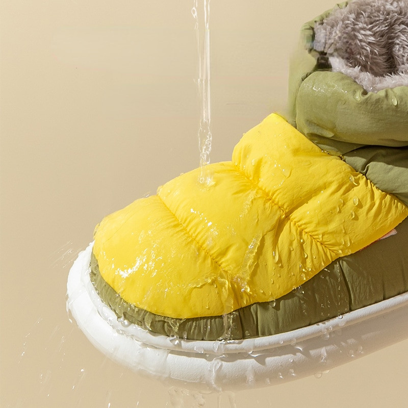 Sieviešu ziemas siltie zābaki 2022. gada pūkainas kokvilnas apavi sievietēm āra ūdensnecaurlaidīga platforma, neslīdoši pūkaini sieviešu puszābaki