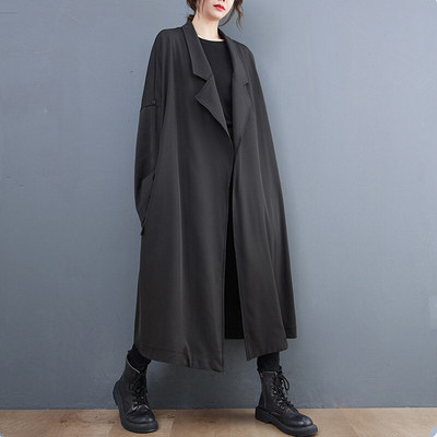 lielizmēra vintage gadījuma brīvs garš rudens pavasara trenčs sievietēm 2022 apģērbi Virsdrēbes