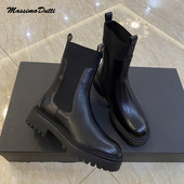 2022. Nove modne proljetne jesenske modne debele donje strane Chelsea kratke čizme na cijevi Univerzalne jednobojne cipele Jednostavne ležerne ženske