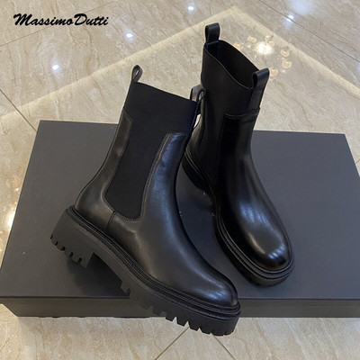 2022. Nove modne proljetne jesenske modne debele donje strane Chelsea kratke čizme na cijevi Univerzalne jednobojne cipele Jednostavne ležerne ženske