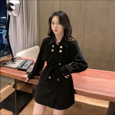 Άνοιξη 2021 Νέο Γυναικείο Ανεμοδράστη Γυναικείο παλτό με ζώνη βρετανικής μόδας υψηλής μόδας Γυναικεία φθινοπωρινή καμπαρντίνα μεσαίου μήκους για γυναίκες