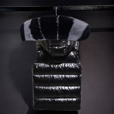 Dabīgas lapsas kažokādas ziemas jaka bez piedurknēm Sieviešu veste silta īstas kažokādas veste Sieviešu siltā dūnu veste ziemas ūdensizturīgs mētelis