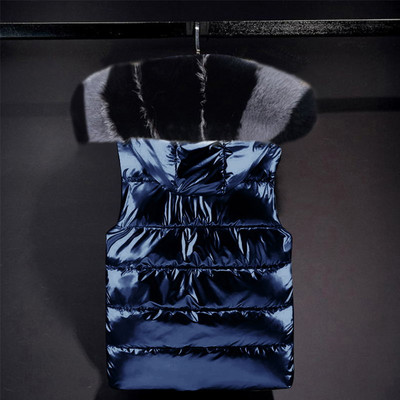 Dabīgas lapsas kažokādas ziemas jaka bez piedurknēm Sieviešu veste silta īstas kažokādas veste Sieviešu siltā dūnu veste ziemas ūdensizturīgs mētelis