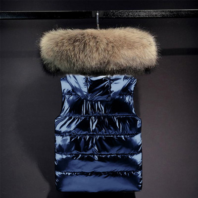 Dabīgas lapsas kažokādas ziemas jaka bez piedurknēm Sieviešu veste silta īstas kažokādas veste Sieviešu siltā dūnu veste ziemas ūdensizturīgs mētelis