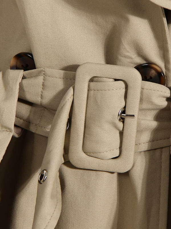 DEAT Modni ženski trenč kaput kaki boje, vjetrovka s velikim džepom i velikim džepom na struk, vjetrovka s dvostrukim kopčanjem, jesen 2022. Novo 17A4071