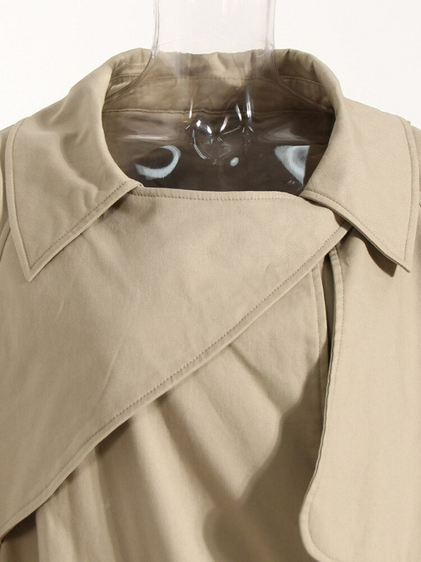 DEAT Modni ženski trenč kaput kaki boje, vjetrovka s velikim džepom i velikim džepom na struk, vjetrovka s dvostrukim kopčanjem, jesen 2022. Novo 17A4071