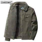 Ανδρικό χειμωνιάτικο μπουφάν 2021 Νέο Fleece Ζεστό χοντρό μπουφάν Μόδα casual αντιανεμικό παλτό Ανδρικά φθινοπωρινά εξωτερικά ρούχα Tactical Military ανδρικό μπουφάν