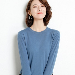Φθινοπωρινό χειμωνιάτικο γυναικείο πουλόβερ με λαιμόκοψη μασίφ πουλόβερ από κασμίρ με μακρυμάνικο πουκάμισο με μακρυμάνικο κάζουαλ Basic pull Femme