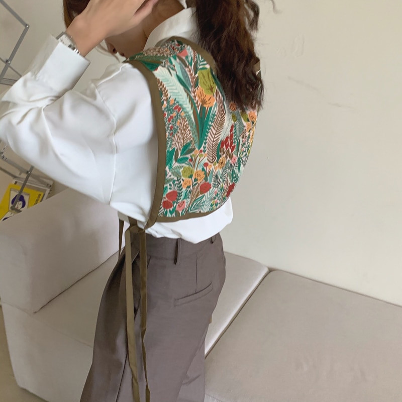 Prsluk Ženski Proljetni Vintage Vez Raznovrsni Ženski Dizajn Slobodno vrijeme Jednostavan Šareni Cvjetni Ulzzang Novi Trendy Blagdanski Fit Chic