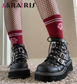 SaraIris, potpuno nove ženske ulične čizme, kopča, patentni zatvarač, ukras u obliku srca, platforma, ženske čizme, INS ležerne punk gotičke cipele