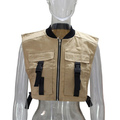 Ielu apģērbi, maskēšanās, kravas veste, sieviešu jaka, rāvējslēdzēja kabatas, sānu šņores.