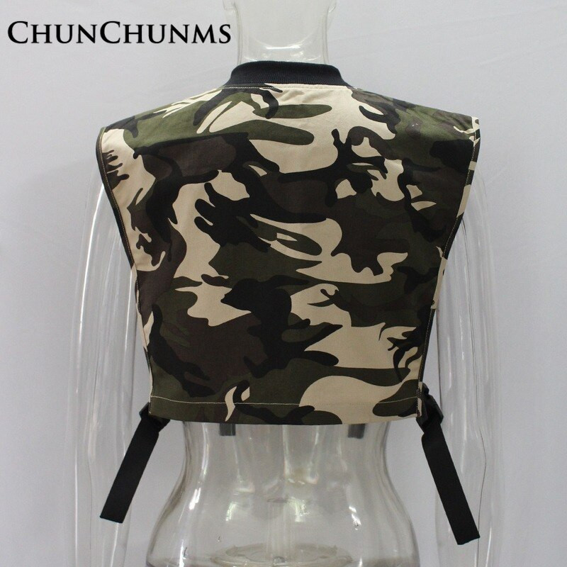 Ielu apģērbi, maskēšanās, kravas veste, sieviešu jaka, rāvējslēdzēja kabatas, sānu šņores.