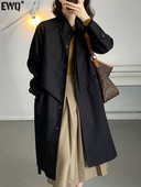 [EWQ] Temperamentni jednoredni trenč kaput s remenom s remenom, visokokvalitetna ženska vjetrovka 2022. Jesen Jesen 16R1998.