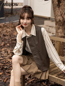 MISHOW Δερμάτινα Γιλέκα Γυναικεία Μόδα Φθινόπωρο 2022 Κορεάτικο Χαλαρό Μασίφ Αμάνικο Μπουφάν Γυναικείο Γυναικείο Παλτό MXB44W0493