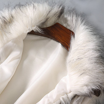 Χειμερινό παλτό με ψεύτικη γούνα γιλέκα για γυναίκες Λευκό χαριτωμένο αμάνικο κορυφαίο χριστουγεννιάτικο δώρο για γούνινα μπουφάν
