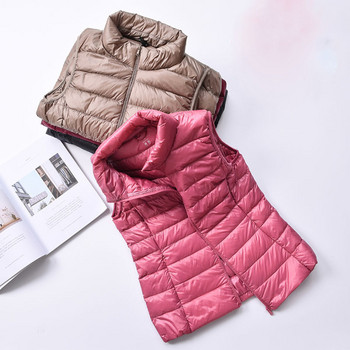 Γυναικείο γιλέκο Mandarin γιακά αμάνικο κοντό παλτό Γυναικείο γιλέκο Γυναικείο Plus Size Chalecos Para Mujer 2021 Φθινόπωρο Χειμώνας