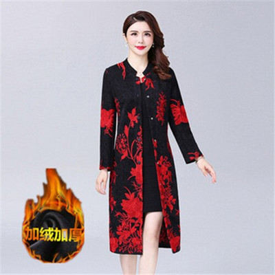 Visokokvalitetni ženski trenč kaput jesen-zima 2022. Debela izvezena duga vjetrovka Srednjovječni kaput 6XL