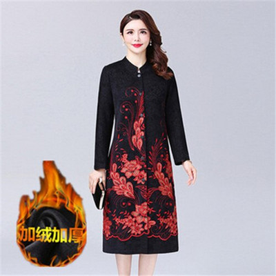 Visokokvalitetni ženski trenč kaput jesen-zima 2022. Debela izvezena duga vjetrovka Srednjovječni kaput 6XL